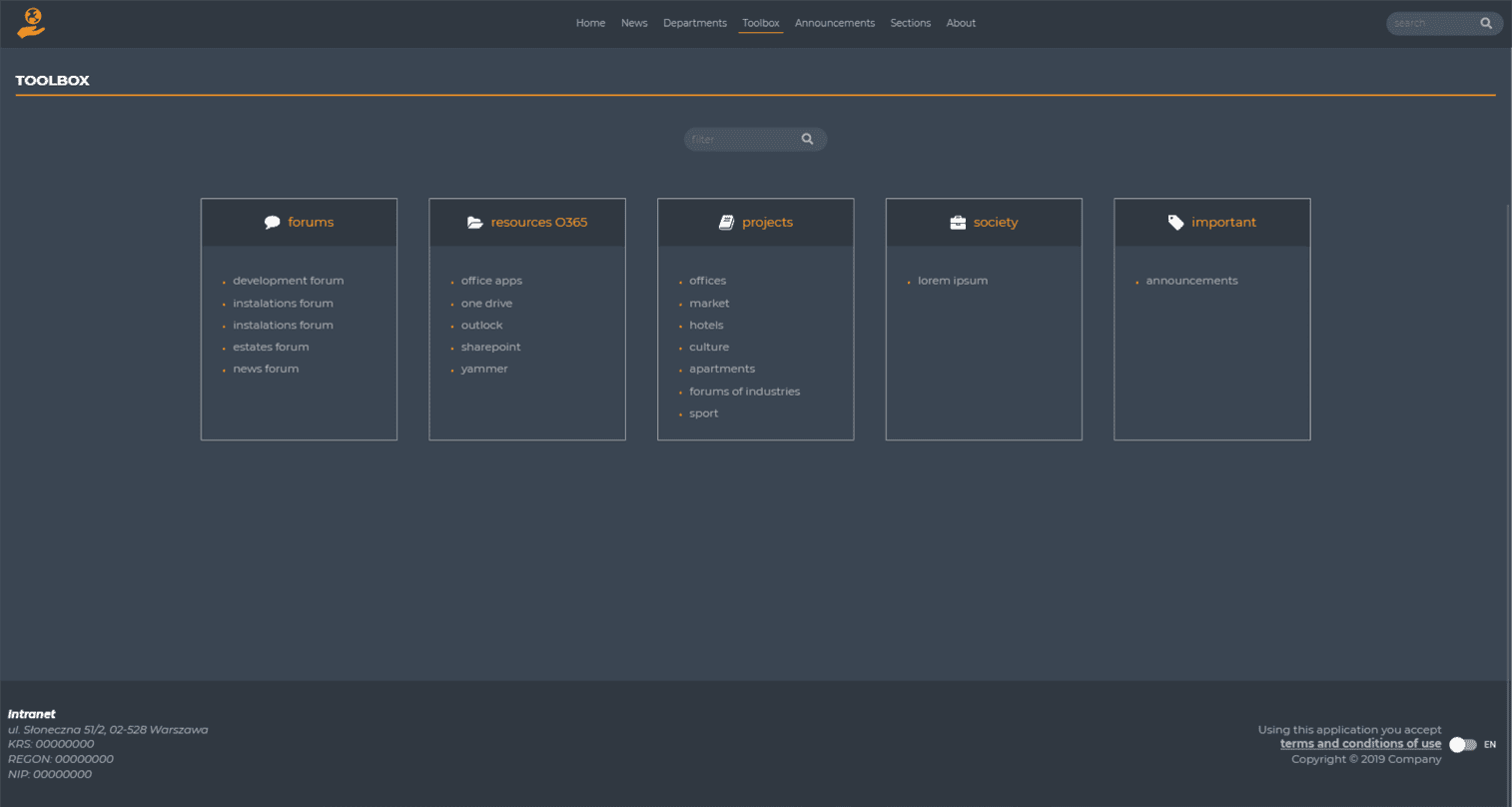 Intranet app miniature